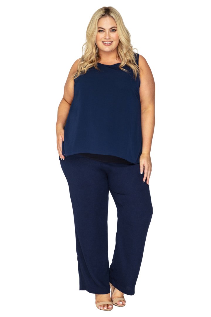 Jackie 3 Piece Pant Set in Navy - Sapphire Butterfly