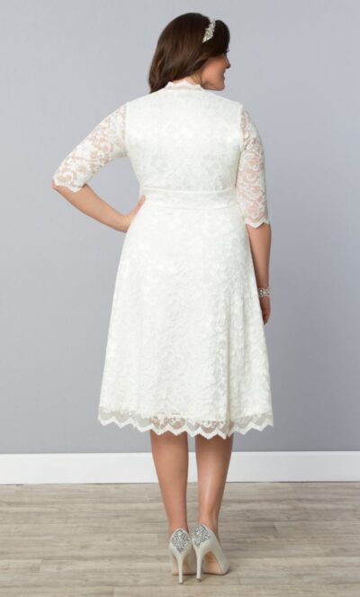 Kiyonna Wedding Belle Lace Dress in Ivory - Image 2