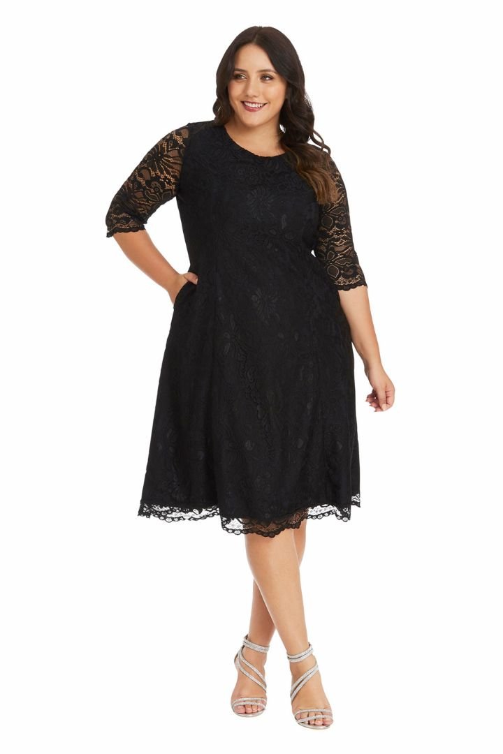 Madeline Scalloped Lace Dress - Sapphire Butterfly