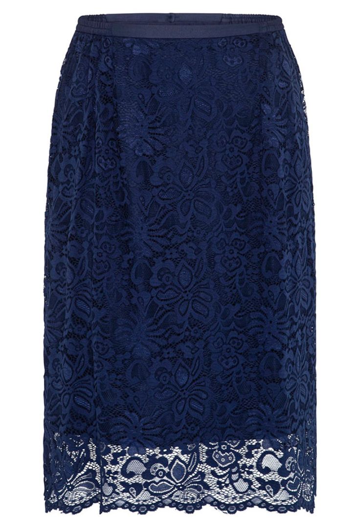 Ladies Special Occasion Lace Skirt Navy - Sapphire Butterfly