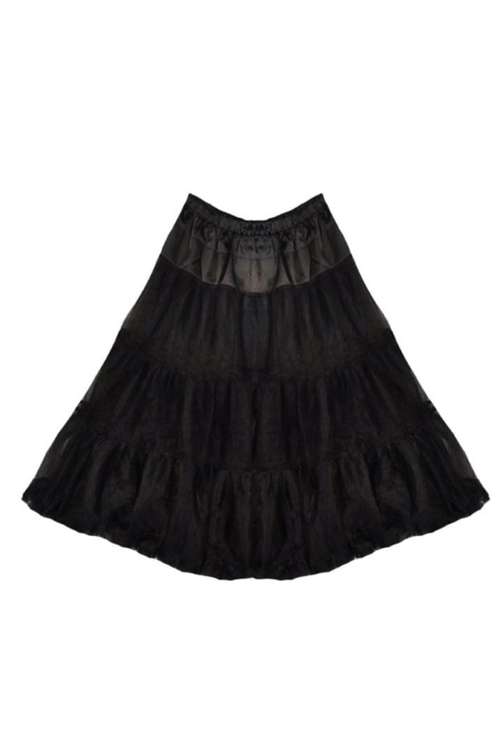 27 inch 50's Style Netting Petticoat in Black - Sapphire Butterfly